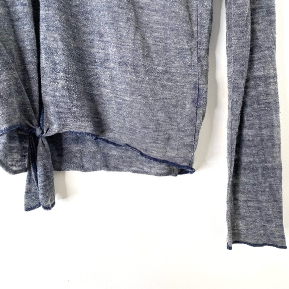 Chaser Grey Lightweight Tie Front Top - Picture 3 of 6